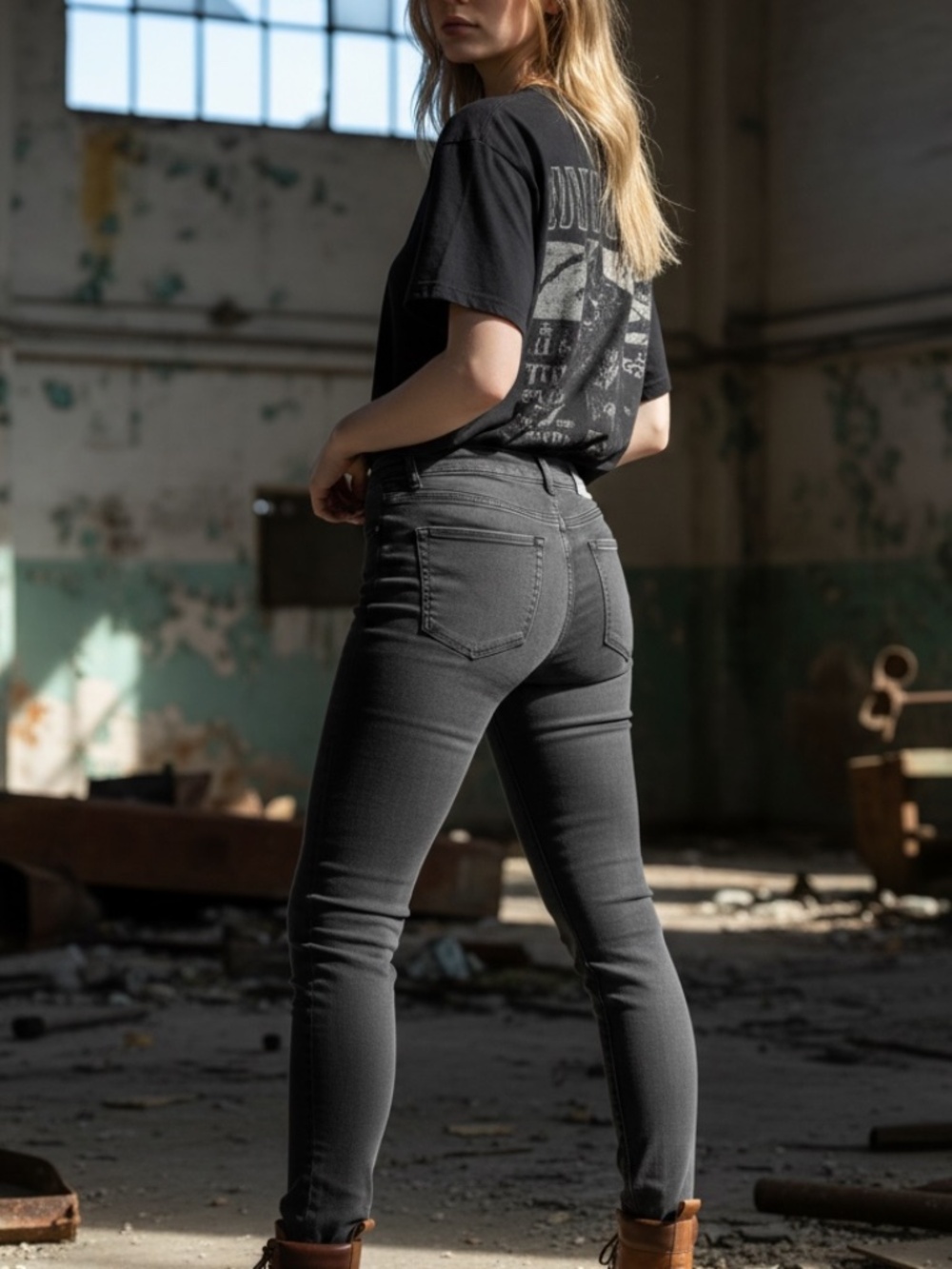 Joe Fresh Low Rise Slim Skinny Streamlined Jeans in Black Wash Stretchy Size 6